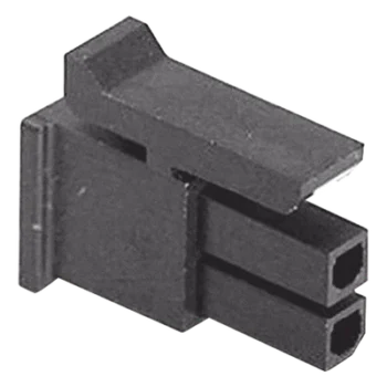 Receptáculo de dos posiciones en Conector Rectangular de Carcasa Negra de 0.118 "(3.00 mm) Molex.