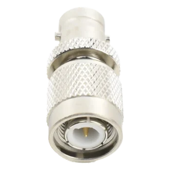 Adaptador en Línea, de Conector TNC Macho a BNC Hembra, Níquel /Oro /Teflón.