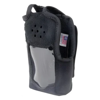 Funda Protectora de Nylon / Lazo Ajustable para Cinto / Capuchón con Broches / Visor Frontal Transparente / Compatible con Radios Icom IC-F50/F60 Series