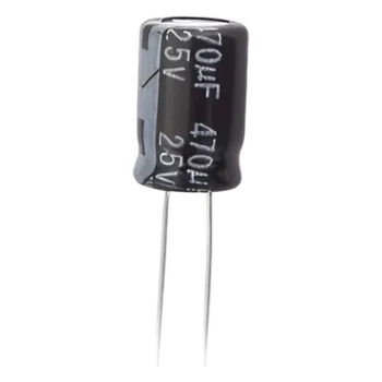 Capacitor Electrolítico de Aluminio / 470 µF / 25 Vcc / 105 °C / Radial 8 x 15 mm