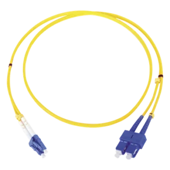 Jumper de Fibra Óptica / Monomodo 9/125 / LC/SC Duplex / 1 Metro (3.28 Pies) / ITU-T G.652.D