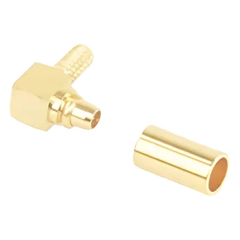 Conector Coaxial / MMCX Macho / Ángulo Recto / Anillo Plegable / Oro/Teflón / RG-174/U, LMR-100A