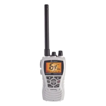 Radio portátil marino, flotante y sumergible con función de eliminación de agua de la bocina mediante vibración, potencia de RF de 6 Watts.
