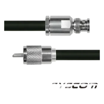 Cable RG214, con conectores BNC Macho / UHF (PL-259) Macho.