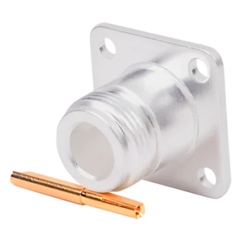 Conector N Hembra, montaje con 4 perforaciones a 18 mm