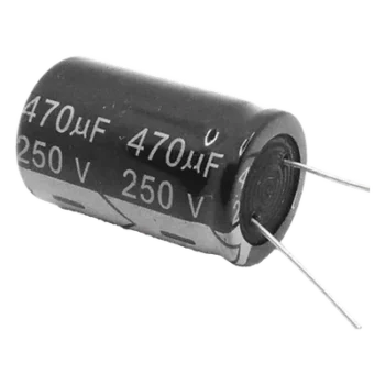 Capacitor Electrolítico / 470 µF / 250 Vcc / 105 °C / Radial 25 x 40 mm