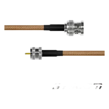 Cable Coaxial RG-142/U de 60 cm. para 50 Ohm, con Conectores BNC Macho a Mini UHF Macho.