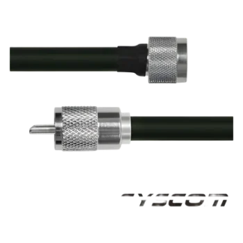 Cable Coaxial RG-214/U de 60 cm, con conectores N Macho a UHF Macho (PL-259).