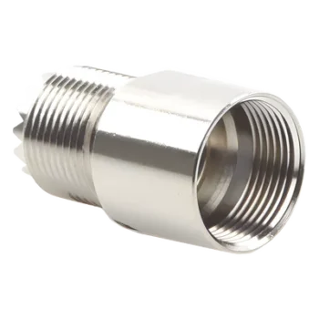Conector UHF Hembra (SO-239) para Cables RG-8/U (8237), RG-213/U (8267), RG-214 (8268), Niquel/ Plata/ Teflón.