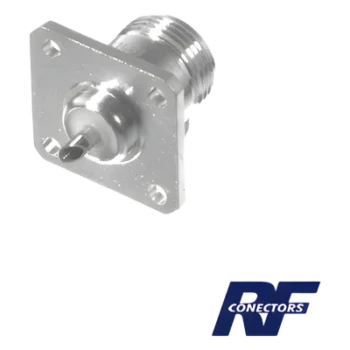 Conector N Hembra, montaje chasis de 4 perforaciones a 18 mm.
