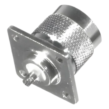 Conector N Macho, para montaje en panel con 4 perforaciones a 18 mm.