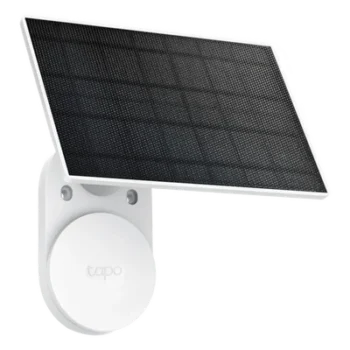 Panel Solar para Cámaras de Seguridad / 2.5 W / 5.2 V / IP65 / Cable 4 m (13.1 ft) / Conexión Tipo-C + Micro USB / Montaje Ajustable