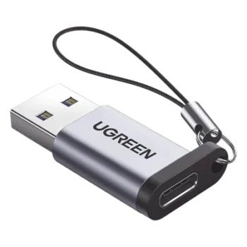 Adaptador USB-A a USB-C / USB 3.0 / 5 Gbps / Carga 3A / Aleación de Aluminio / Compacto