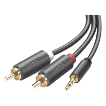 Cable de Audio / 3.5mm Macho a 2 RCA Macho / 3 m (9.84 pies) / Blindaje Múltiple / Conectores Chapados en Oro / TPE Ecológico