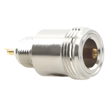 Conector N Hembra Hermético, montaje Frontal en 2D Plano.