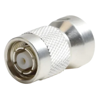 Adaptador UNIDAPT Hembra a TNC Macho Inverso. Plata / Oro / Teflón.