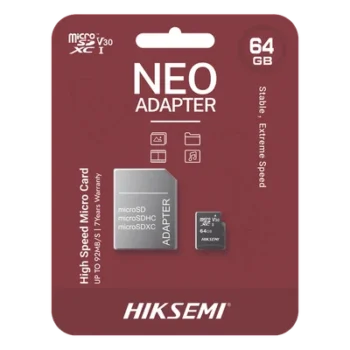 Memoria microSD con Adaptador / 64 GB / Clase 10 / Lectura 92 MB/s / Escritura 30 MB/s / NAND TLC / Resistente a Agua y Golpes