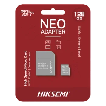 Memoria microSDXC con Adaptador / 128 GB / Clase 10 / Lectura 92 MB/s / Escritura 40 MB/s / NAND TLC / Resistente a Agua y Golpes