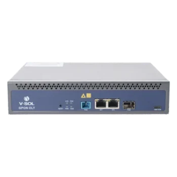 OLT GPON / 1 Puerto PON SC/UPC / 128 ONUs / 3 Puertos Uplink / 20 km (12.4 mi) / Redundancia AC/DC / Rack