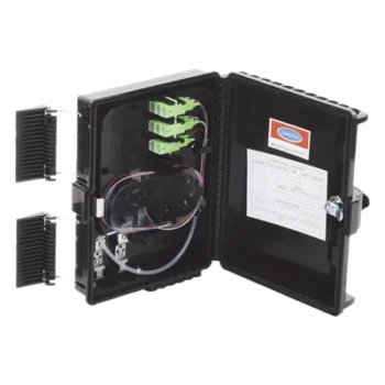 Caja de Empalme para Fibra Óptica / 24 Fusiones / IP65 / Splitter 1x8 SC/APC / 12 Puertos Drop / -40°C a +85°C