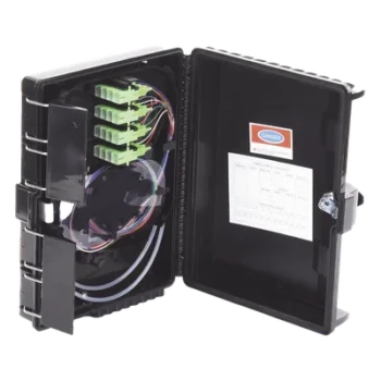 Caja de Empalme para Fibra Óptica / 24 Fusiones / 16 Puertos Drop FTTx / IP65 / Splitter 1x16 SC/APC / -40°C a +85°C