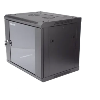 Gabinete de Montaje en Pared y Piso / 9 Unidades de Rack / 19 Pulgadas / Cristal Templado / Carga 40 kg / 600 x 501 x 450 mm