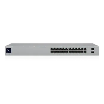 Switch Capa 2 / 24 Puertos Gigabit / 16 Puertos PoE+ / 95W Total / 2 Puertos SFP 1G / Sin Ventilador / 52 Gbps Switching Capacity