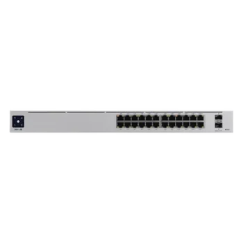 Switch PoE administrado / 24 puertos Gigabit / 2 SFP+ 10G / 400W / Capa 3 / Sin ventiladores / 1U rack