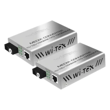 Convertidor de Medios / Alcance 20 km / 1 Puerto SC/UPC 1000 Mbps / 1 Puerto RJ45 1000 Mbps / Longitud de Onda Tx 1310nm Rx 1550nm / Par A y B