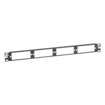 Patch Panel de Fibra Óptica / 1UR / 19 pulgadas / 4 Placas Acopladoras / 1.58 x 0.14 x 0.04 pies