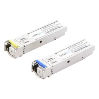 Transceptor Óptico SFP Bidireccional / 1.25 Gbps / Monomodo 3 km (9842.5 ft) / 1310 & 1550 nm / LC/UPC Simplex / DDM / Hot-Plug / 2 Piezas