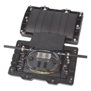 Caja de Distribución de Fibra Óptica Horizontal / 48 Empalmes / IP68 / 0.92 x 0.59 x 0.28 ft