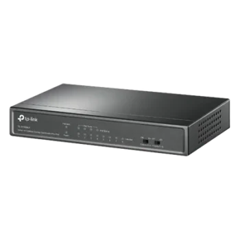 Switch PoE No Administrable / 8 puertos 10/100 Mbps / 4 puertos PoE 802.3af / Presupuesto 41 W / Extensión PoE hasta 250 m / 0.56 x 0.32 x 0.09 pies