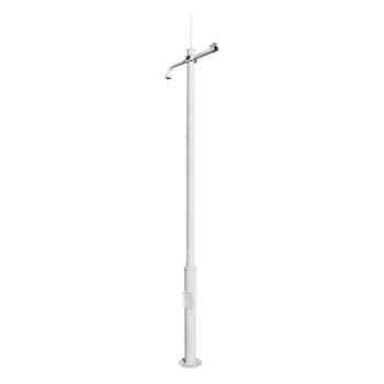 Poste Seccionado para Cámara PTZ / 3 m (9.8 ft) de Altura / 3 Secciones de 1 m / Base de Cimentación 330 mm / Soporte PTZ 48.5 mm / Sellos Impermeables / Color Negro
