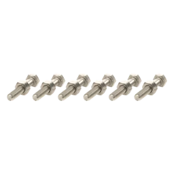 Paquete de tornillos con tuercas / Acero inoxidable 1/4 x 1 1/4 pulg / 6 piezas / Incluye arandelas reforzadas