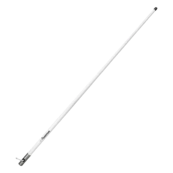 Antena Marina VHF / Base 1.2 m (3.9 ft) / 3 dB / 50 W / Cable RG-58 4.5 m (15 ft) / Banda Ancha 5 MHz / Soporte Latón Cromado