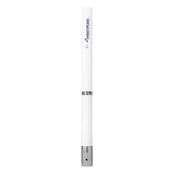 Antena Marina HF / 2-30 MHz / 1 kW SSB / Fibra de Vidrio / 2 Secciones / Resonancia 10.8 MHz / Requiere Sintonizador