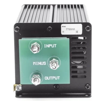 Convertidor DC-DC / Entrada 20-35 VDC / Salida 13.8 VDC / 60 A / Eficiencia 92% / 3.5x3.7x7.0 pulgadas