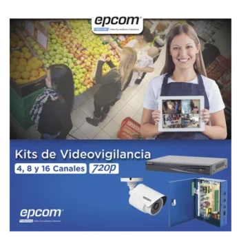 Kit TurboHD / DVR 8 Canales / 8 Cámaras Bala 1080p / Lente 2.8 mm / IR 20 m (65.6 ft) / Fuente Regulada hasta 15 Vcc / Transceptores UTP