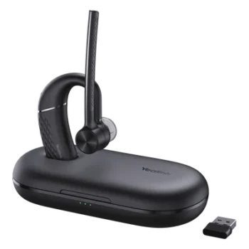 Auricular Bluetooth Empresarial / Cancelación de Ruido con 4 Micrófonos / Autonomía 30 h con Estuche / Bluetooth 5.0 / USB-A/C / Audio HD con Formación de Haz