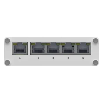 Switch Industrial No-Administrable / 5 Puertos Gigabit / Aluminio DIN / -40 a 75 °C / 9-30 VDC / 1.8 W / 10 Gbps Full Duplex