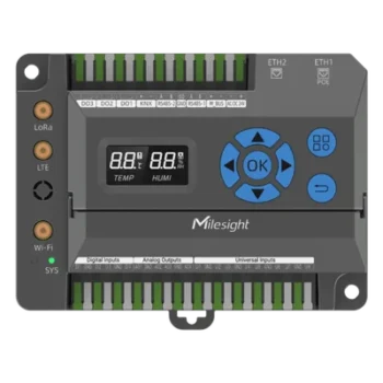 Gateway IoT LoRaWAN / 8 Canales / 2,000 Dispositivos / Quad-Core 1.5 GHz / Edge Computing / 4G LTE / KNX + BACnet + Modbus + M-Bus / 8 Entradas Universales
