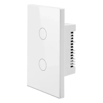 Interruptor Inteligente / 2 Circuitos / ZigBee / Alimentación 100-250V / Neutro Opcional / 800W por Canal / Vidrio Templado