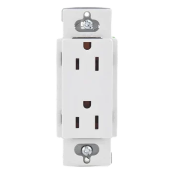 Tomacorriente Dúplex / 15 A / 125 V / Caja Estándar Tipo Americano / Color Snow / Certificación UL y CSA