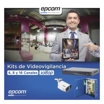 Kit TurboHD / DVR 16 Canales Pentahíbrido / 16 Cámaras Bala 1080p / IR 20 m (65.6 ft) / Fuente de Poder Profesional / Transceptores UTP