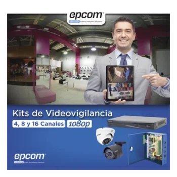 Kit TurboHD / DVR 16 Canales / 16 Cámaras 1080p / 8 Bala y 8 Eyeball / Lente 2.8 mm / IR 20 m (65.6 ft) / Fuente de Poder 18 Canales / Transceptores UTP