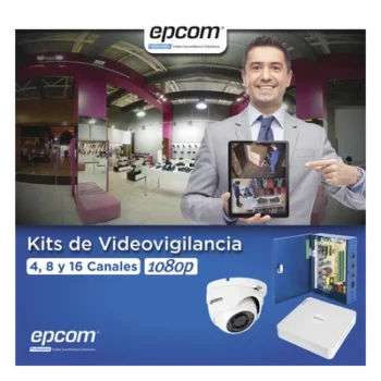 Kit TurboHD 1080p Lite / DVR 16 Canales / 16 Cámaras Eyeball Exterior / Fuente 20A / Transceptores UTP