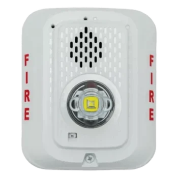 Sirena con Estrobo LED / Montaje en Pared / 2 Hilos / Candela Seleccionable 15-185 cd / Compatible SpectrAlert