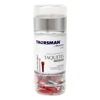 Kit de Fijación para Concreto / Doble Expansión Multidireccional / Carga 60 kg / 30 Taquetes 1/4" / Rango Térmico -50°C a +80°C