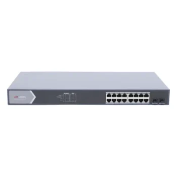 Switch PoE+ Administrable / 16 Puertos Gigabit / 2 Puertos SFP / Alcance Extendido 300 m (984.3 ft) / 225 W / Gestión Web y Nube